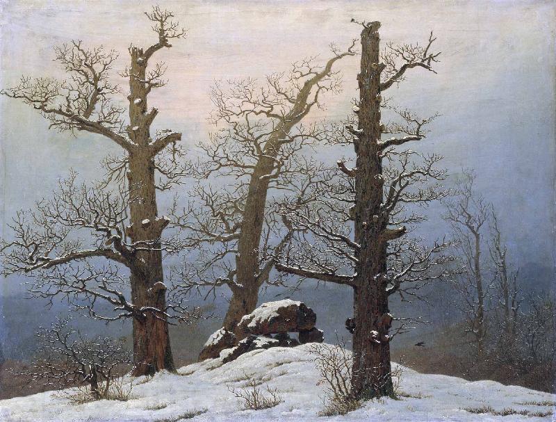 Caspar David Friedrich Dolmen in snow